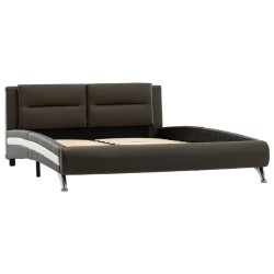 Bettgestell Grau Kunstleder 90 x 200 cm