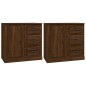 vidaXL Sideboards 2 Stk. Braun Eichen-Optik Holzwerkstoff vidaXL Sideboards 2 Stk. Braun Eichen-Optik Holzwerkstoff