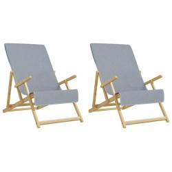 vidaXL Strandtücher 2 Stk. Grau 60x135 cm Stoff 400 GSM