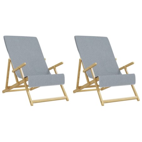 vidaXL Strandtücher 2 Stk. Grau 60x135 cm Stoff 400 GSM