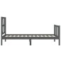 vidaXL Massivholzbett mit Kopfteil Grau 90x200 cm vidaXL Massivholzbett mit Kopfteil Grau 90x200 cm