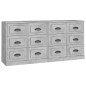 vidaXL Sideboards 2 Stk. Betongrau Holzwerkstoff vidaXL Sideboards 2 Stk. Betongrau Holzwerkstoff
