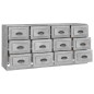 vidaXL Sideboards 2 Stk. Betongrau Holzwerkstoff vidaXL Sideboards 2 Stk. Betongrau Holzwerkstoff