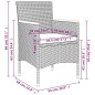vidaXL 7-tlg. Garten-Essgruppe mit Kissen Schwarz vidaXL 7-tlg. Garten-Essgruppe mit Kissen Schwarz