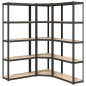 vidaXL Regale mit 5 Böden 3 Stk. Anthrazit Stahl & Holzwerkstoff vidaXL Regale mit 5 Böden 3 Stk. Anthrazit Stahl & Holzwerkstoff