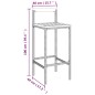 vidaXL 5-tlg. Gartenbar-Set Grau Poly Rattan & Massivholz Akazie vidaXL 5-tlg. Gartenbar-Set Grau Poly Rattan & Massivholz Akazie