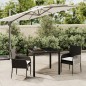 vidaXL 3-tlg. Garten-Essgruppe mit Kissen Schwarz Poly Rattan vidaXL 3-tlg. Garten-Essgruppe mit Kissen Schwarz Poly Rattan