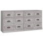 vidaXL Sideboards 2 Stk. Grau Sonoma Holzwerkstoff vidaXL Sideboards 2 Stk. Grau Sonoma Holzwerkstoff