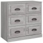 vidaXL Sideboards 2 Stk. Grau Sonoma Holzwerkstoff vidaXL Sideboards 2 Stk. Grau Sonoma Holzwerkstoff