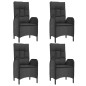 vidaXL 7-tlg. Garten-Essgruppe mit Kissen Schwarz Poly Rattan vidaXL 7-tlg. Garten-Essgruppe mit Kissen Schwarz Poly Rattan