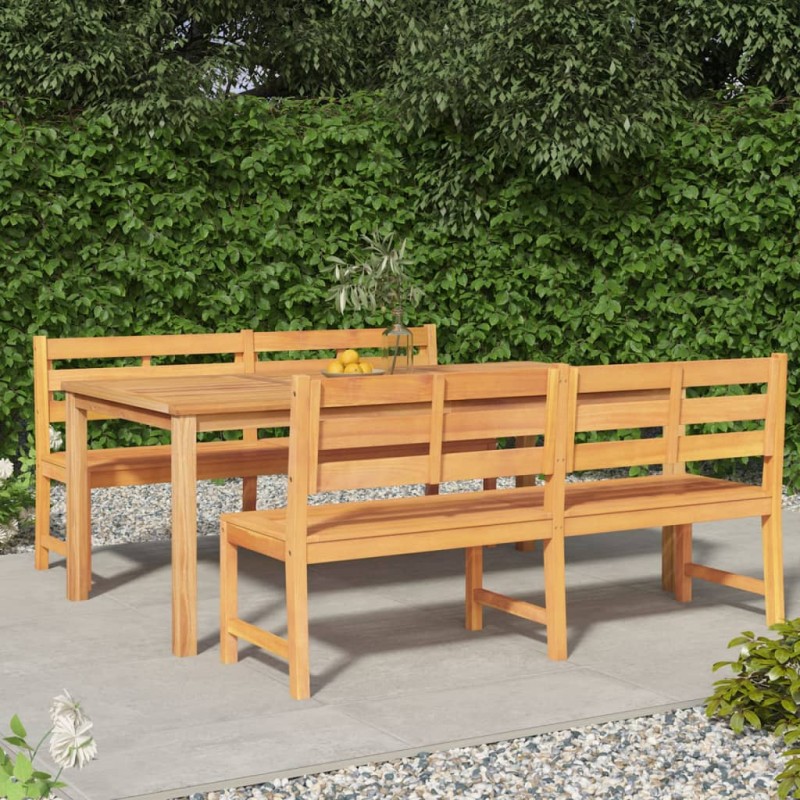 vidaXL 3-tlg. Garten-Essgruppe Massivholz Teak vidaXL 3-tlg. Garten-Essgruppe Massivholz Teak
