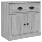 vidaXL Sideboards 3 Stk. Grau Sonoma Holzwerkstoff vidaXL Sideboards 3 Stk. Grau Sonoma Holzwerkstoff