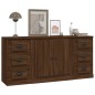 vidaXL Sideboards 3 Stk. Braun Eichen-Optik Holzwerkstoff vidaXL Sideboards 3 Stk. Braun Eichen-Optik Holzwerkstoff