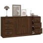 vidaXL Sideboards 3 Stk. Braun Eichen-Optik Holzwerkstoff vidaXL Sideboards 3 Stk. Braun Eichen-Optik Holzwerkstoff