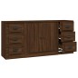 vidaXL Sideboards 3 Stk. Braun Eichen-Optik Holzwerkstoff vidaXL Sideboards 3 Stk. Braun Eichen-Optik Holzwerkstoff