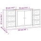 vidaXL Sideboards 3 Stk. Braun Eichen-Optik Holzwerkstoff vidaXL Sideboards 3 Stk. Braun Eichen-Optik Holzwerkstoff