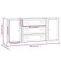 vidaXL Sideboards 3 Stk. Räuchereiche Holzwerkstoff vidaXL Sideboards 3 Stk. Räuchereiche Holzwerkstoff