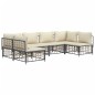 vidaXL 6-tlg. Garten-Lounge-Set mit Kissen Anthrazit Poly Rattan vidaXL 6-tlg. Garten-Lounge-Set mit Kissen Anthrazit Poly Rattan