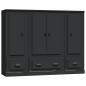 vidaXL Highboards 3 Stk. Schwarz Holzwerkstoff vidaXL Highboards 3 Stk. Schwarz Holzwerkstoff