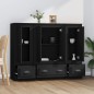 vidaXL Highboards 3 Stk. Schwarz Holzwerkstoff vidaXL Highboards 3 Stk. Schwarz Holzwerkstoff