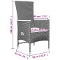 vidaXL 9-tlg. Garten-Essgruppe mit Kissen Grau Poly Rattan vidaXL 9-tlg. Garten-Essgruppe mit Kissen Grau Poly Rattan