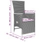 vidaXL 9-tlg. Garten-Essgruppe mit Kissen Grau Poly Rattan vidaXL 9-tlg. Garten-Essgruppe mit Kissen Grau Poly Rattan