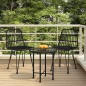 vidaXL 3-tlg. Garten-Essgruppe Schwarz Poly Rattan vidaXL 3-tlg. Garten-Essgruppe Schwarz Poly Rattan