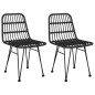 vidaXL 3-tlg. Garten-Essgruppe Schwarz Poly Rattan vidaXL 3-tlg. Garten-Essgruppe Schwarz Poly Rattan