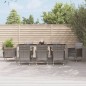 vidaXL 9-tlg. Garten-Essgruppe mit Kissen Grau Poly Rattan vidaXL 9-tlg. Garten-Essgruppe mit Kissen Grau Poly Rattan