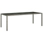 vidaXL 9-tlg. Garten-Essgruppe mit Kissen Grau Poly Rattan vidaXL 9-tlg. Garten-Essgruppe mit Kissen Grau Poly Rattan