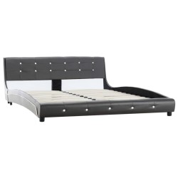 Bettgestell Grau Kunstleder 160 x 200 cm
