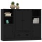vidaXL Highboards 3 Stk. Schwarz Holzwerkstoff vidaXL Highboards 3 Stk. Schwarz Holzwerkstoff