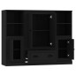 vidaXL Highboards 3 Stk. Schwarz Holzwerkstoff vidaXL Highboards 3 Stk. Schwarz Holzwerkstoff