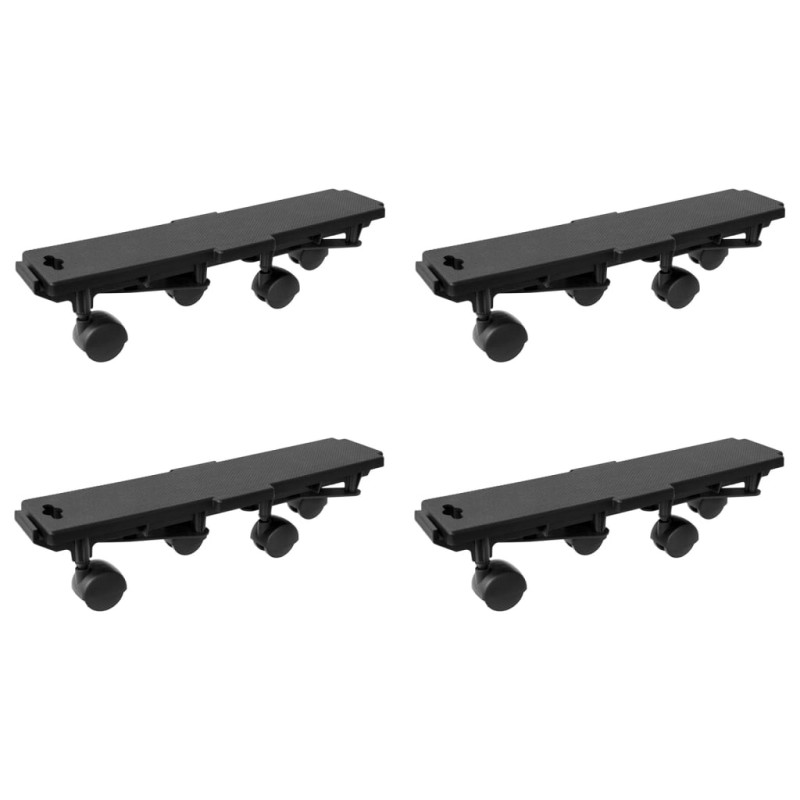 vidaXL Transportroller mit 4 Rollen 4 Stk. Schwarz Polypropylen 170 kg vidaXL Transportroller mit 4 Rollen 4 Stk. Schwarz Polypropylen 170 kg