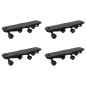 vidaXL Transportroller mit 4 Rollen 4 Stk. Schwarz Polypropylen 170 kg vidaXL Transportroller mit 4 Rollen 4 Stk. Schwarz Polypropylen 170 kg