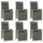 vidaXL 7-tlg. Garten-Essgruppe mit Kissen Grau Poly Rattan vidaXL 7-tlg. Garten-Essgruppe mit Kissen Grau Poly Rattan
