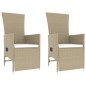 vidaXL 3-tlg. Garten-Lounge-Set Beige Poly Rattan & Stahl vidaXL 3-tlg. Garten-Lounge-Set Beige Poly Rattan & Stahl