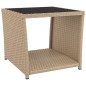 vidaXL 3-tlg. Garten-Lounge-Set Beige Poly Rattan & Stahl vidaXL 3-tlg. Garten-Lounge-Set Beige Poly Rattan & Stahl