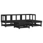 vidaXL 5-tlg. Garten-Lounge-Set mit Kissen Schwarz Massivholz vidaXL 5-tlg. Garten-Lounge-Set mit Kissen Schwarz Massivholz