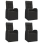 vidaXL 5-tlg. Garten-Essgruppe Schwarz Poly Rattan & Massivholz Akazie vidaXL 5-tlg. Garten-Essgruppe Schwarz Poly Rattan & Massivholz Akazie