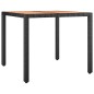 vidaXL 5-tlg. Garten-Essgruppe Schwarz Poly Rattan & Massivholz Akazie vidaXL 5-tlg. Garten-Essgruppe Schwarz Poly Rattan & Massivholz Akazie