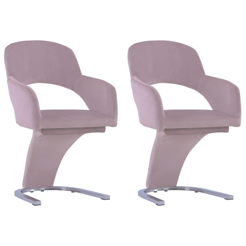Esszimmerstühle 2 Stk. Rosa Samt Esszimmerstühle 2 Stk. Rosa Samt