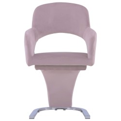 Esszimmerstühle 2 Stk. Rosa Samt