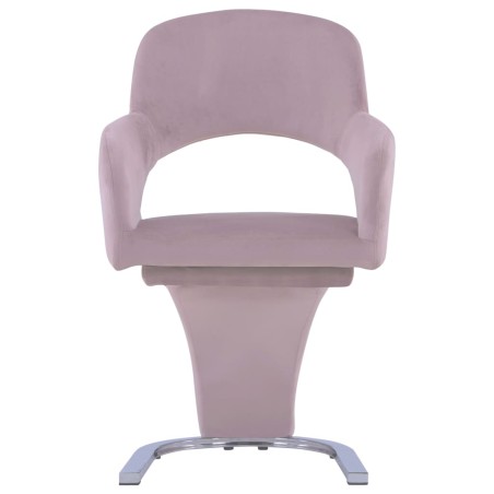 Esszimmerstühle 2 Stk. Rosa Samt