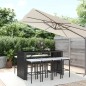 vidaXL 9-tlg. Gartenbar-Set mit Kissen Schwarz Poly Rattan vidaXL 9-tlg. Gartenbar-Set mit Kissen Schwarz Poly Rattan