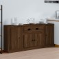 vidaXL Sideboards 3 Stk. Braun Eichen-Optik Holzwerkstoff vidaXL Sideboards 3 Stk. Braun Eichen-Optik Holzwerkstoff