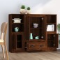 vidaXL Highboards 3 Stk. Braun Eichen-Optik Holzwerkstoff vidaXL Highboards 3 Stk. Braun Eichen-Optik Holzwerkstoff