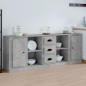 vidaXL Sideboards 3 Stk. Betongrau Holzwerkstoff vidaXL Sideboards 3 Stk. Betongrau Holzwerkstoff