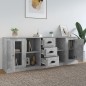 vidaXL Sideboards 3 Stk. Betongrau Holzwerkstoff vidaXL Sideboards 3 Stk. Betongrau Holzwerkstoff