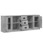 vidaXL Sideboards 3 Stk. Betongrau Holzwerkstoff vidaXL Sideboards 3 Stk. Betongrau Holzwerkstoff